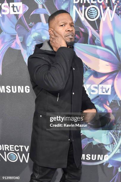 Actor Jamie Foxx attends the 2018 DIRECTV NOW Super Saturday Night Concert at NOMADIC LIVE! at The Armory on February 3, 2018 in Minneapolis,...