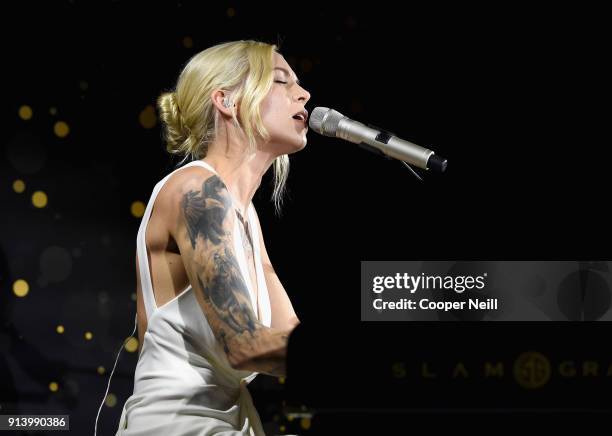 Recording artist Skylar Grey performs at the UNICEF Gala at The Ritz-Carlton, Dallas on February 3, 2018 in Dallas, Texas.