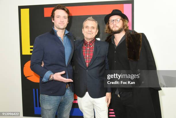 Louis Marie de Castelbajac, Jean Charles de Castelbajac and Guilhem de Castelbajac attend "I Want - The Empire of Collaborations" Jean Charles de...