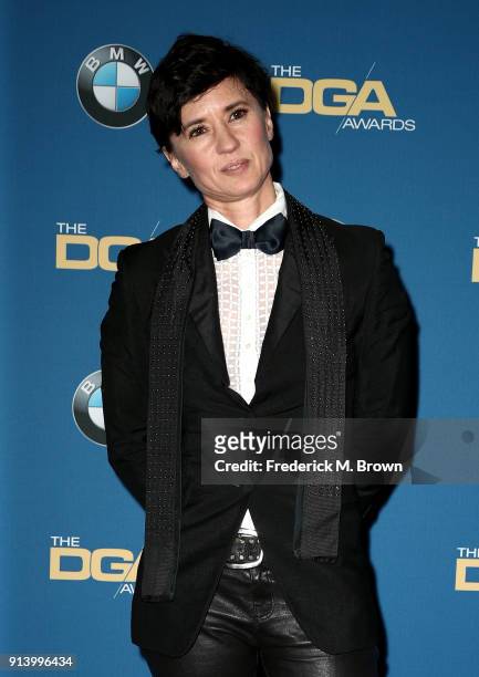 Director Kimberly Peirce poses in the press room during the 70th Annual Directors Guild Of America Awards at The Beverly Hilton Hotel on February 3,...
