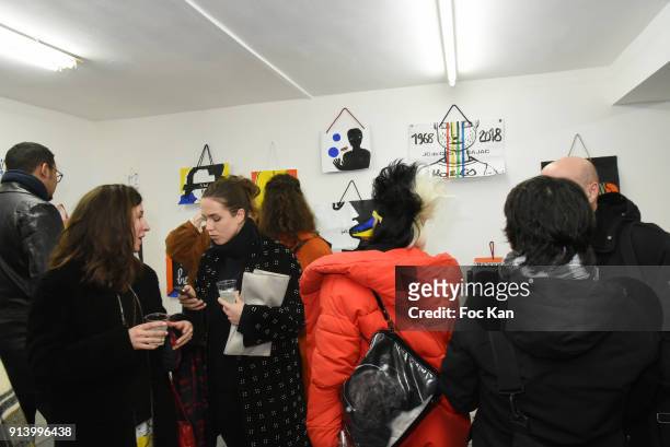 General view of atmosphere during "I Want - The Empire of Collaborations" Jean Charles de Castelbajac Exhibition Preview at Galerie Magda Danysz on...