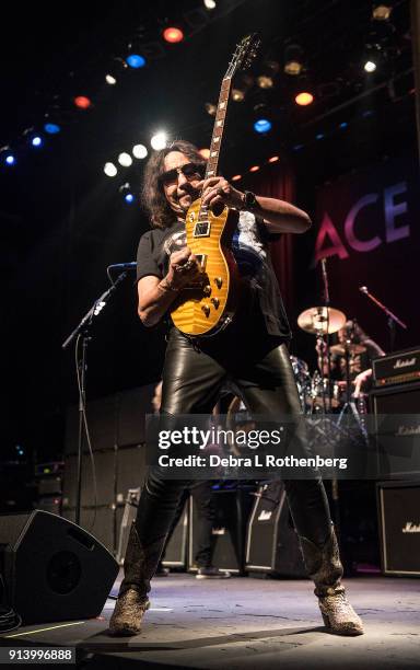 Musician Ace Frehley performs live in concert at Bergen Performing Arts Center on February 3, 2018 in Englewood, New Jersey.
