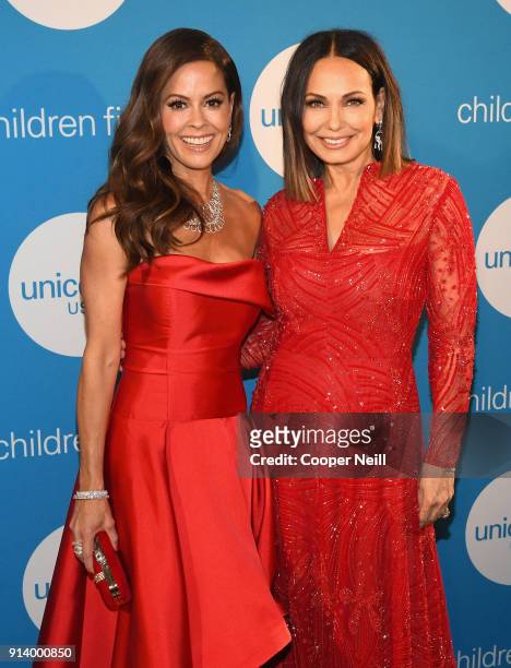 Emcee Brooke Burke-Charvet and Great Plains Regional Board and Event Co-chair Moll Anderson at the UNICEF Gala at The Ritz-Carlton, Dallas on...