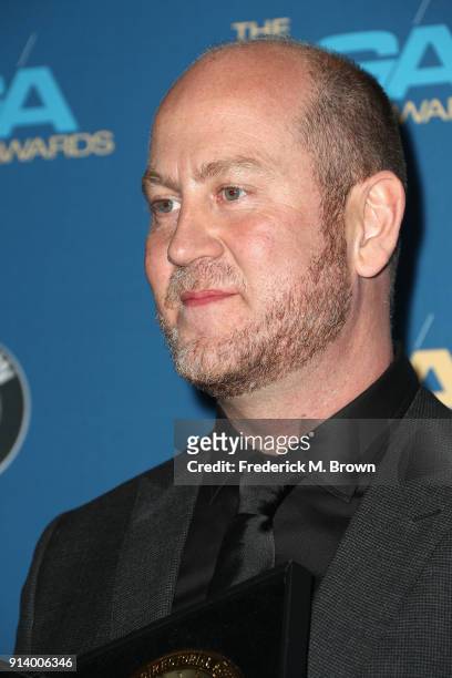 Director Martin de Thurah, winner of the Award for Outstanding Directorial Achievement in Commercials, poses in the press room during the 70th Annual...