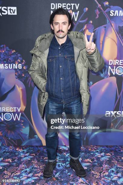 Actor Milo Ventimiglia attends the 2018 DIRECTV NOW Super Saturday Night Concert at NOMADIC LIVE! at The Armory on February 3, 2018 in Minneapolis,...