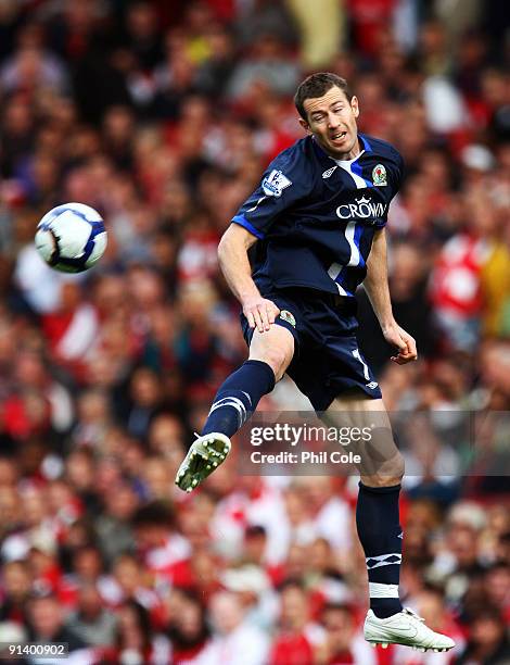 Brett Emerton of Blackburn in action during the Barclays Premier League match between Arsenal and Blackburn Rovers at Emirates Stadium on October 4,...