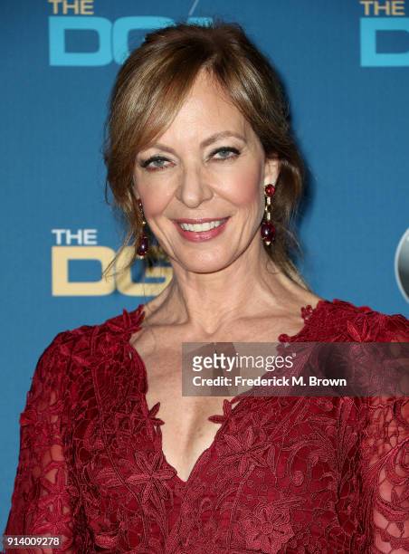 Actor Allison Janney poses in the press room during the 70th Annual Directors Guild Of America Awards at The Beverly Hilton Hotel on February 3, 2018...