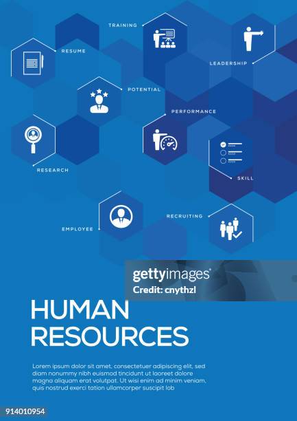 human resources. brochure template layout, cover design - book cover design stock illustrations