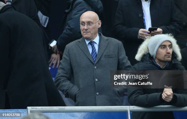 President of French Rugby Federation Bernard Laporte during the NatWest 6 Nations match between France and Ireland at Stade de France on February 3,...