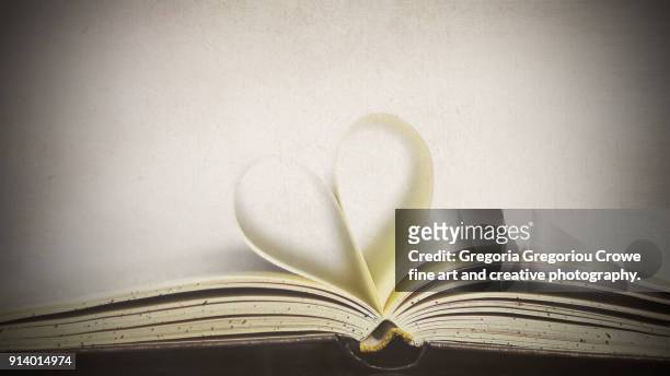 book heart - gregoria gregoriou crowe fine art and creative photography. stock pictures, royalty-free photos & images