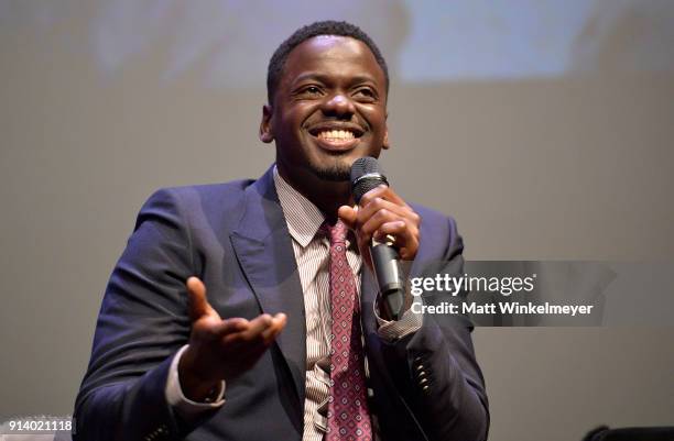 Actor Daniel Kaluuya speaks onstage at the Virtuosos Award Presented By UGG during The 33rd Santa Barbara International Film Festival at Arlington...