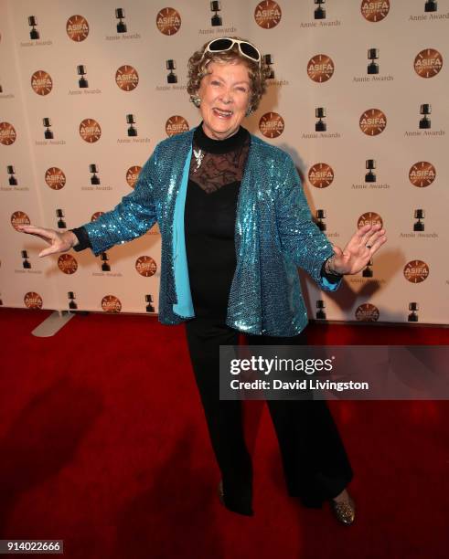 Actress Margaret Kerry attends the 45th Annual Annie Awards at Royce Hall on February 3, 2018 in Los Angeles, California.