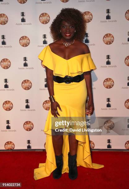 Actress Nimi Adokiye attends the 45th Annual Annie Awards at Royce Hall on February 3, 2018 in Los Angeles, California.