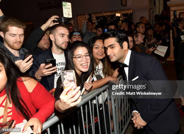 Kumail Nanjiani interacts with fans at the Virtuosos Award Presented By UGG during The 33rd Santa Barbara International Film Festival at Arlington...