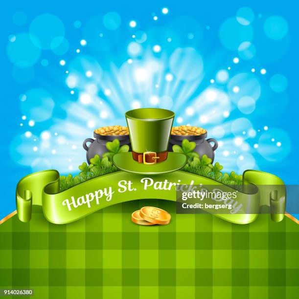 st. patrick day vector background - spring background vertical stock illustrations