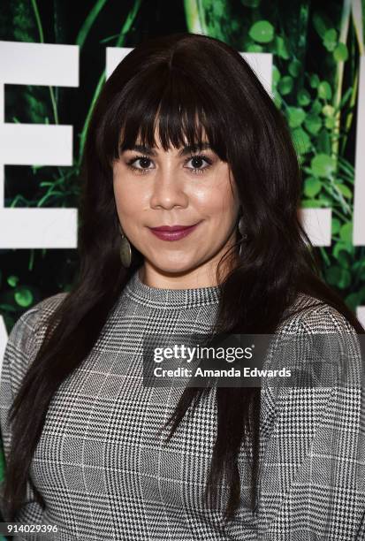 Actress Santana Dempsey arrives at the opening night performance of "Elliot, A Solder's Fugue" at the Kirk Douglas Theatre on February 3, 2018 in...