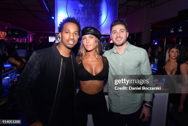 Musician Niykee Heaton hangs out in the blu Tasting Room during the 2018 Maxim Party co-sponsored by blu February 3, 2018 in Minneapolis, Minnesota.