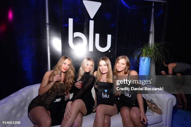 Guests hang out in the blu Tasting Room during the 2018 Maxim Party co-sponsored by blu February 3, 2018 in Minneapolis, Minnesota.
