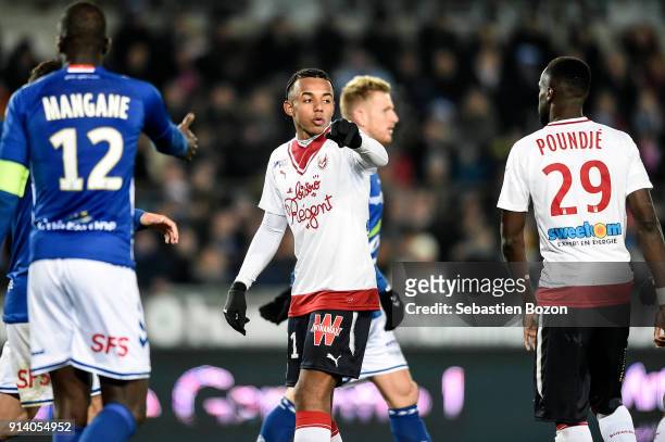 Jules Kounde of Bordeaux during the Ligue 1 match between Strasbourg and Bordeaux at on February 3, 2018 in Strasbourg, .