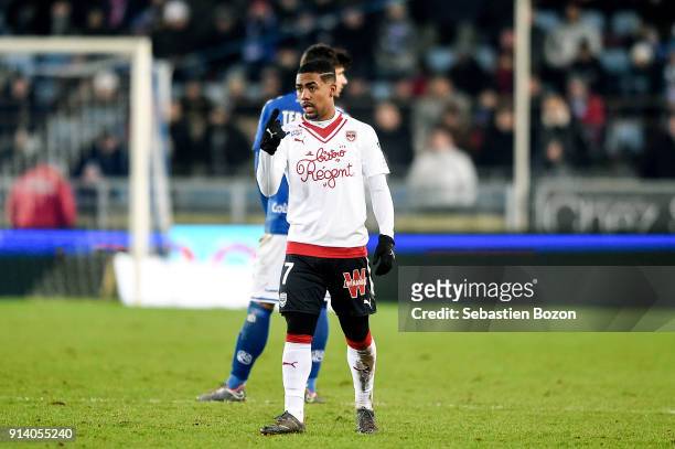 Malcom Silva de Oliveira of Bordeaux during the Ligue 1 match between Strasbourg and Bordeaux at on February 3, 2018 in Strasbourg, .