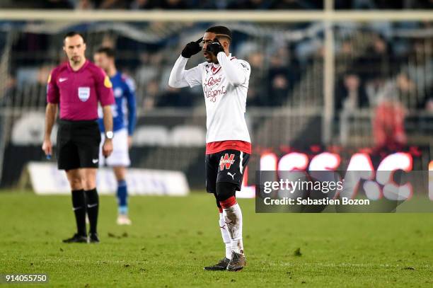 Malcom Silva de Oliveira of Bordeaux during the Ligue 1 match between Strasbourg and Bordeaux at on February 3, 2018 in Strasbourg, .