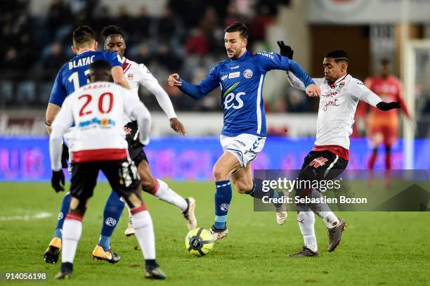 Pablo Martinez of Strasbourg during the Ligue 1 match between Strasbourg and Bordeaux at on February 3, 2018 in Strasbourg, .