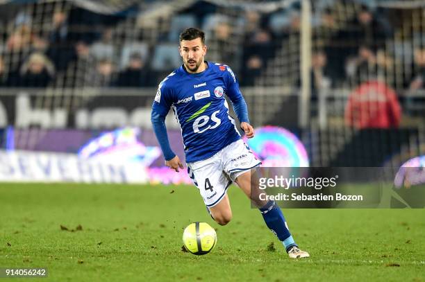 Pablo Martinez of Strasbourg during the Ligue 1 match between Strasbourg and Bordeaux at on February 3, 2018 in Strasbourg, .
