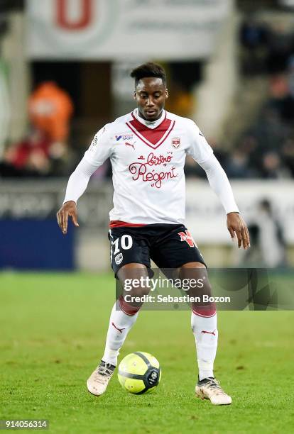 Soualiho Meite of Bordeaux during the Ligue 1 match between Strasbourg and Bordeaux at on February 3, 2018 in Strasbourg, .