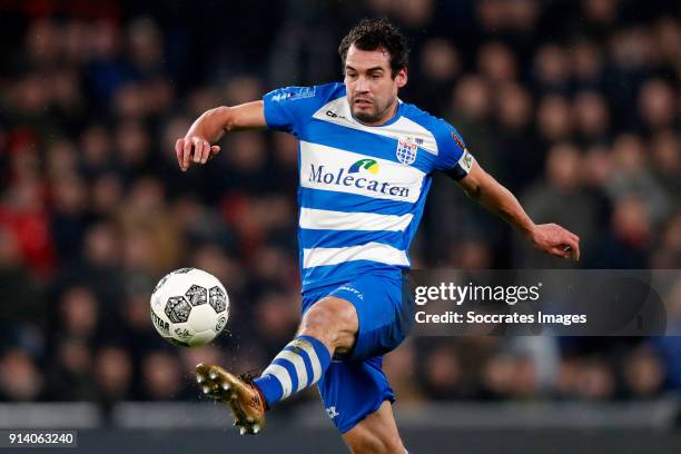 Dirk Marcellis of PEC Zwolle during the Dutch Eredivisie match between PSV v PEC Zwolle at the Philips Stadium on February 3, 2018 in Eindhoven...