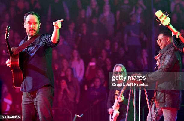 Dave Matthews;Tim Reynolds;Robert Randolph performs at the 2018 The Night Before Concert With Dave Matthews Band at the Xcel Energy Center on...