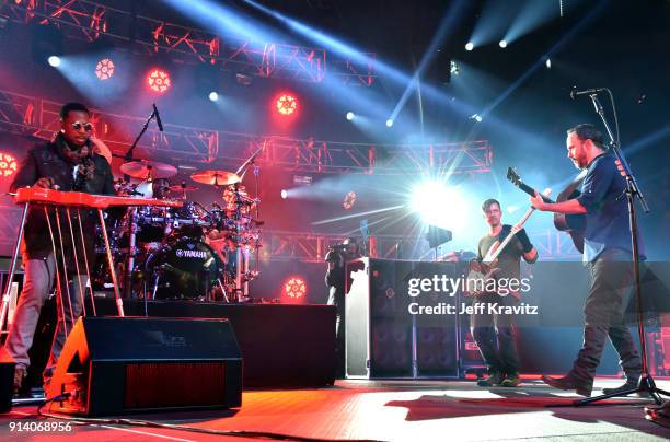 Robert Randolph, Stefan Lessard, Dave Matthews performs at the 2018 The Night Before Concert With Dave Matthews Band at the Xcel Energy Center on...