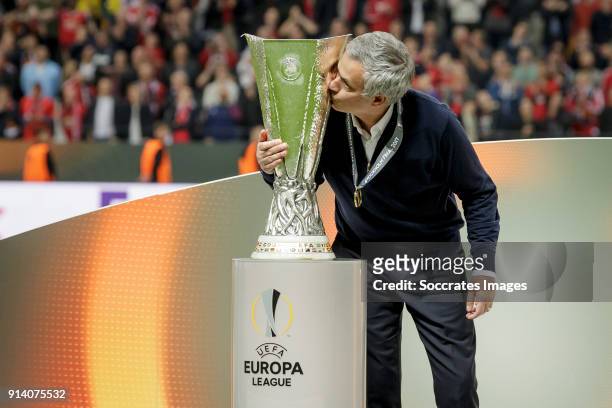 Jose Mourinho of Manchester United during the UEFA Europa League match between Ajax v Manchester United on May 24, 2017