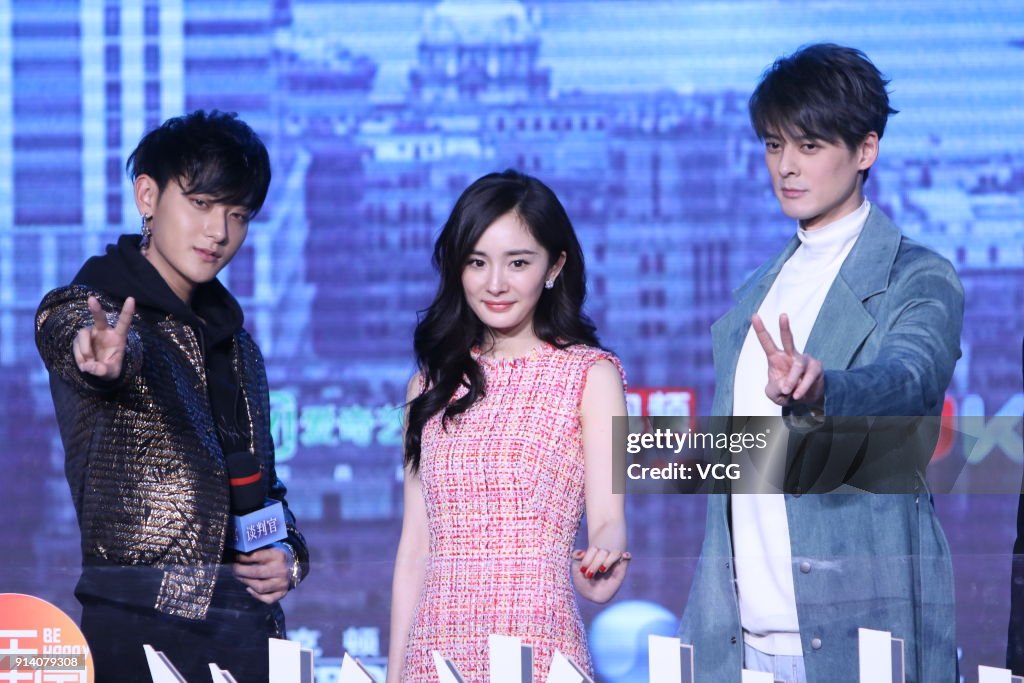 Yang Mi Attends 'Negotiator' Press Conference In Beijing