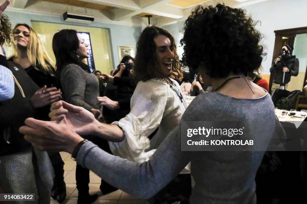 American blogger and transgender artist Summer Pilaf Minerva dance during Candelora festival at Montevergine Sanctuary in Ospidaletto d'Alpinolo a...