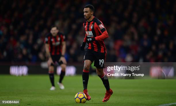 Junior Stanislas of Bournemouth during the Premier League match between AFC Bournemouth and Stoke City at the Vitality Stadium on February 3, 2018 in...