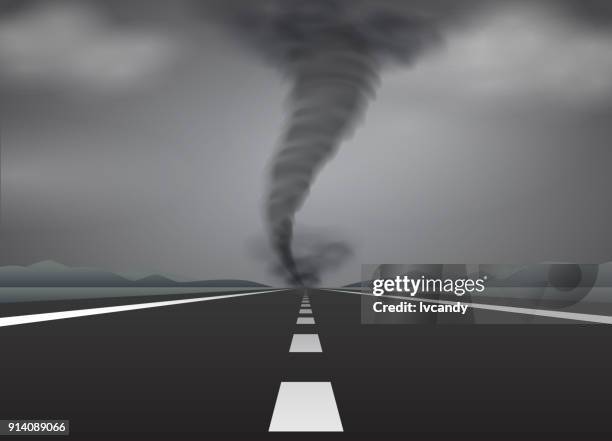 tornado ahead - tornado stock illustrations