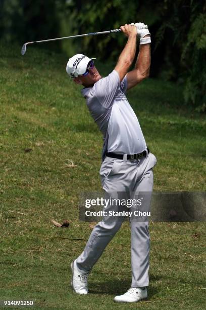 Berry Henson of United States in action during day four of the Maybank Championship Malaysia at Saujana Golf and Country Club on February 4, 2018 in...