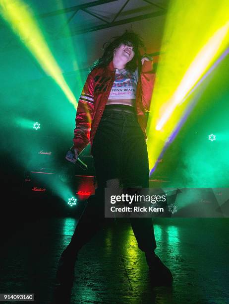 Singer-songwriter Alexis Krauss of Sleigh Bells performs in concert at Mohawk on February 3, 2018 in Austin, Texas.