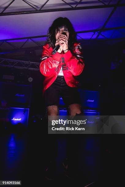 Singer-songwriter Alexis Krauss of Sleigh Bells performs in concert at Mohawk on February 3, 2018 in Austin, Texas.