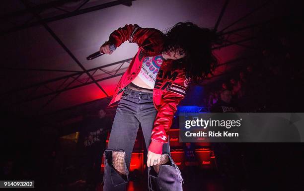 Singer-songwriter Alexis Krauss of Sleigh Bells performs in concert at Mohawk on February 3, 2018 in Austin, Texas.