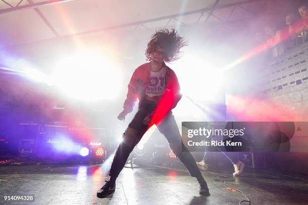 Singer-songwriter Alexis Krauss of Sleigh Bells performs in concert at Mohawk on February 3, 2018 in Austin, Texas.