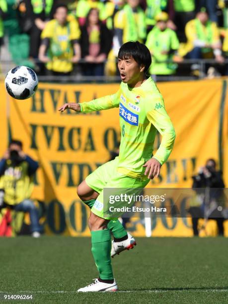 Masaki Yamamoto of JEF United Chiba in action during the preseason friendly match between JEF United Chiba and Kashiwa Reysol at Fukuda Denshi Arena...