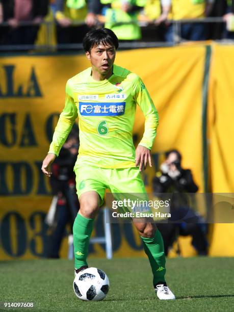 Masaki Yamamoto of JEF United Chiba in action during the preseason friendly match between JEF United Chiba and Kashiwa Reysol at Fukuda Denshi Arena...