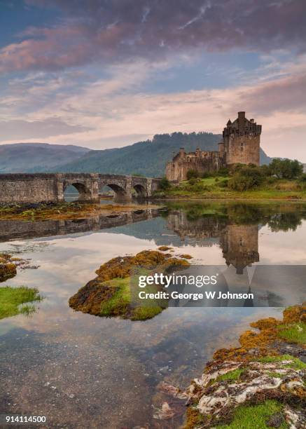 sunrise at eilean - sea loch stock pictures, royalty-free photos & images