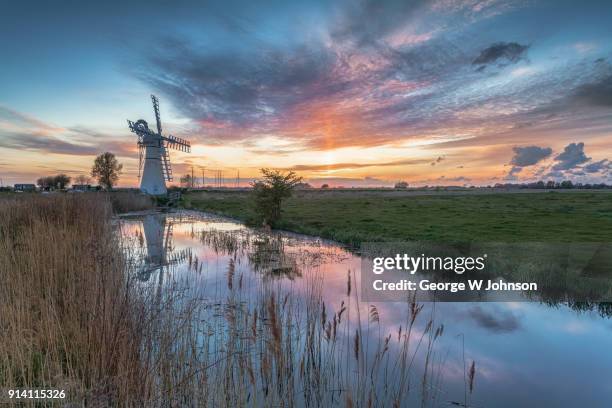 thurne ii - norfolk broads stock pictures, royalty-free photos & images