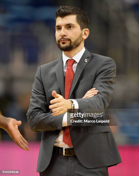Assistant coach Federico Perego of the Brose Baskets Bamberg before the game between Alba Berlin and Mitteldeutscher BC on february 4, 2018 in...