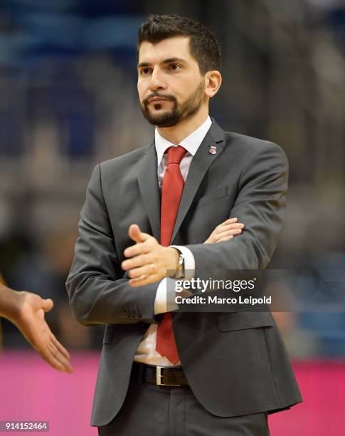 Assistant coach Federico Perego of the Brose Baskets Bamberg before the easyCredit BBL match between Alba Berlin and Mitteldeutscher BC on february...