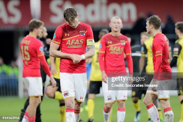 Wout Weghorst of AZ Alkmaar during the Dutch Eredivisie match between AZ Alkmaar v Roda JC at the AFAS Stadium on February 4, 2018 in Alkmaar...