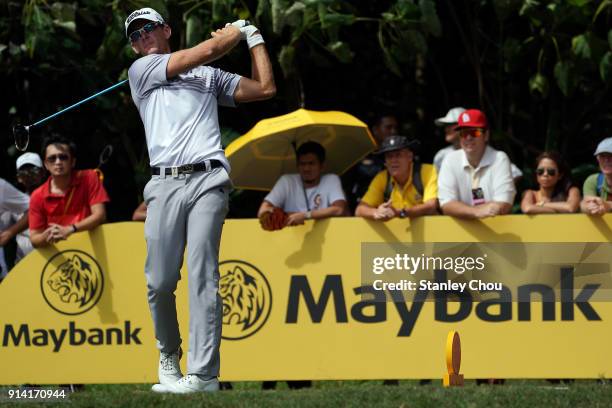 Bery Henson of the United States in action during day four of the Maybank Championship Malaysia at Saujana Golf and Country Club on February 4, 2018...