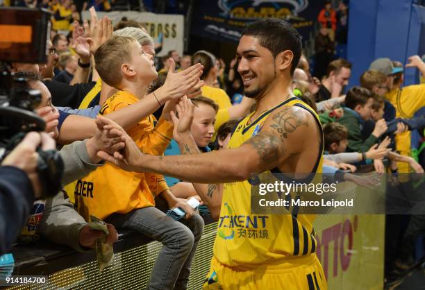Peyton Siva of Alba Berlin after the game between Alba Berlin and Brose Bamberg on February 4, 2018 in Berlin, Germany.